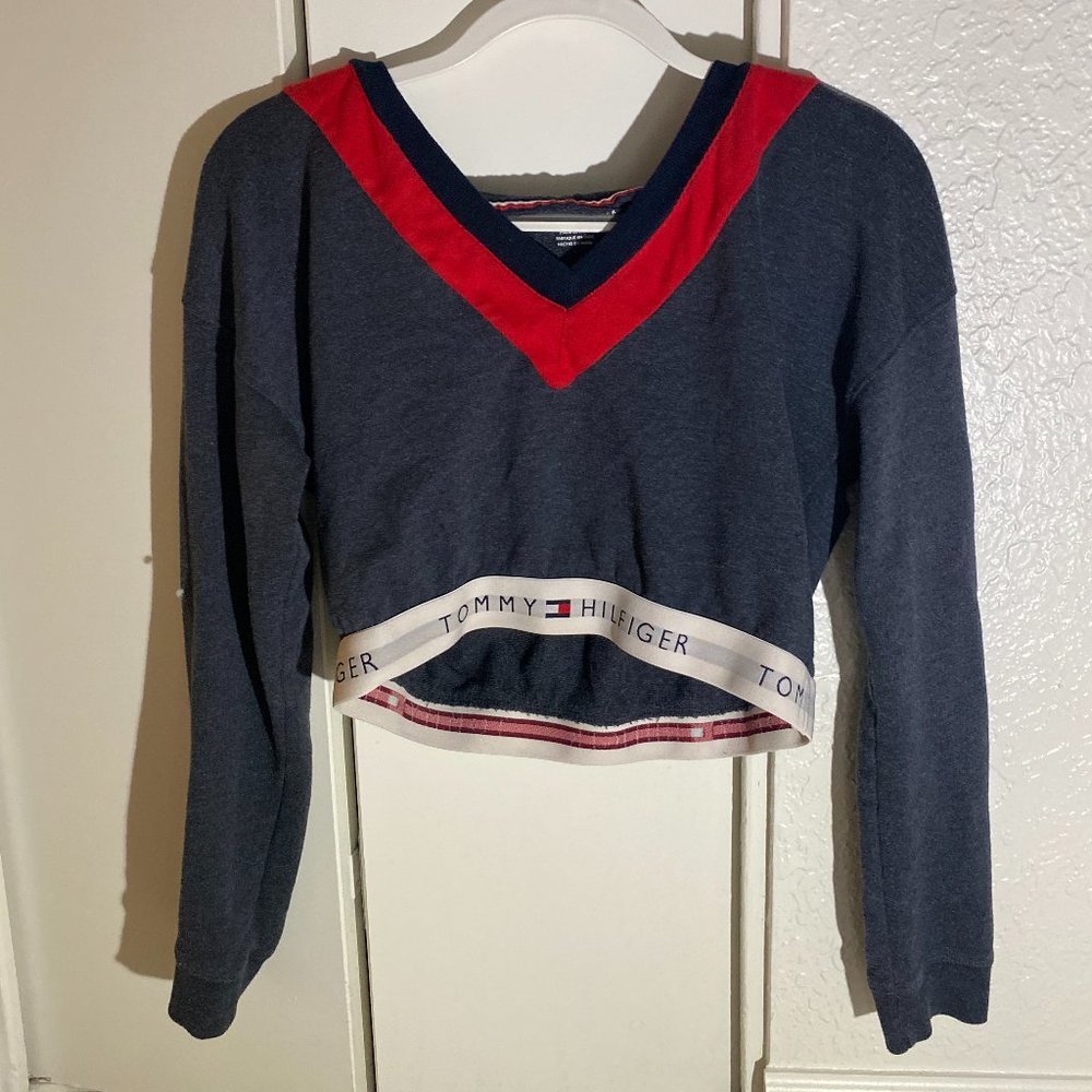 Tommy Hilfiger Navy Crop Hoodie